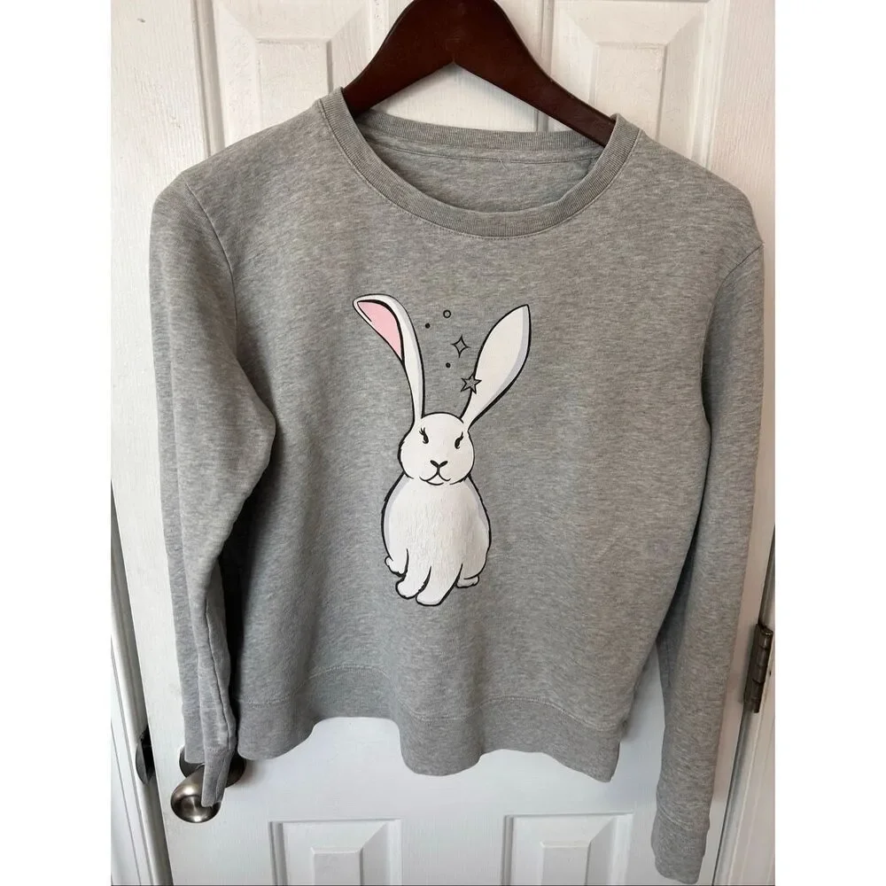 Kate Spade women’s gray bunny shirt cotton blend size xs sweatshirt